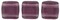 Czechmate 6mm Square Glass Czech Two Hole Tile Bead, Med. Amethyst